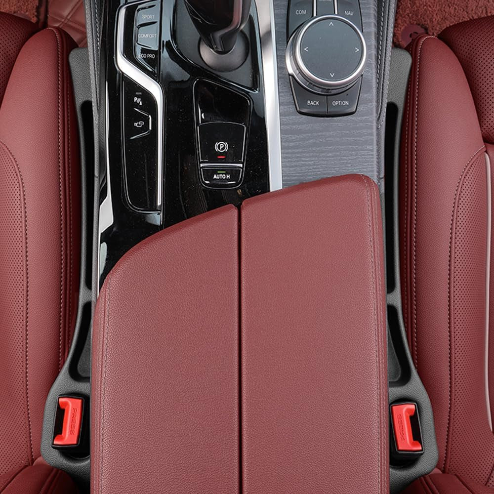 Car Seat Gap Filler Organizer Universal for Car SUV Truck Accessories Seat Gap Plug Blocker with Storage Slot Black 2 Pack